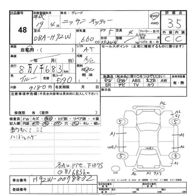 Nissan OTTI  с аукциона в Японии