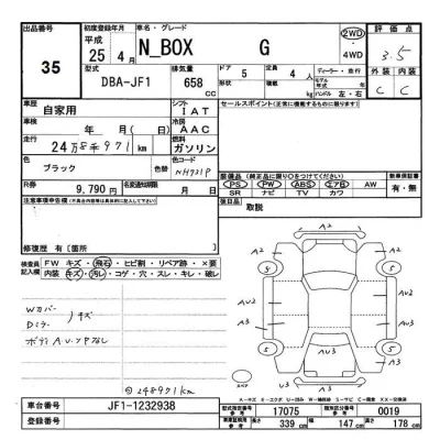 Honda N BOX  с аукциона в Японии