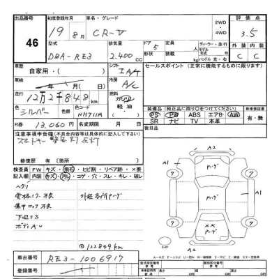 Honda CR-V  с аукциона в Японии