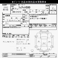 Fiat 500 лот № 4115 оценка R  с аукциона в Японии 6