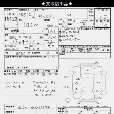 Mitsubishi EK WAGON  с аукциона в Японии
