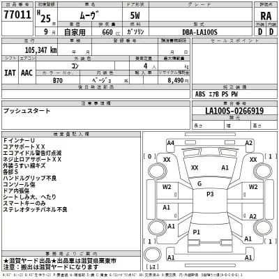 Daihatsu MOVE  с аукциона в Японии