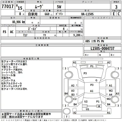 Daihatsu MOVE  с аукциона в Японии