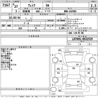 Daihatsu WAKE лот № 7167 оценка 3.5  с аукциона в Японии 2