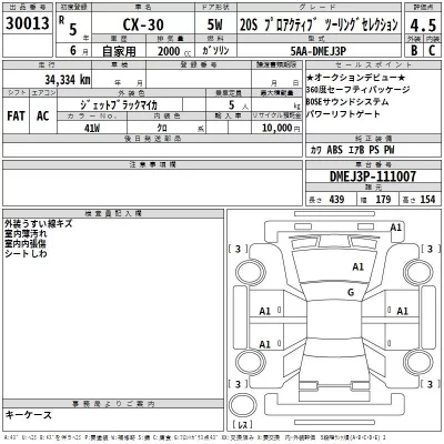 Mazda CX-30  с аукциона в Японии