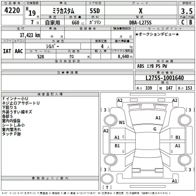 Daihatsu MIRA  с аукциона в Японии