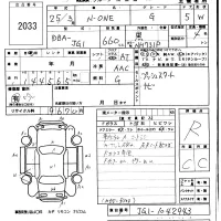 Honda N ONE лот № 2033 оценка R  с аукциона в Японии 2