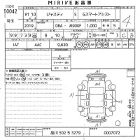 Subaru JUSTY лот № 50042 оценка 4  с аукциона в Японии 10