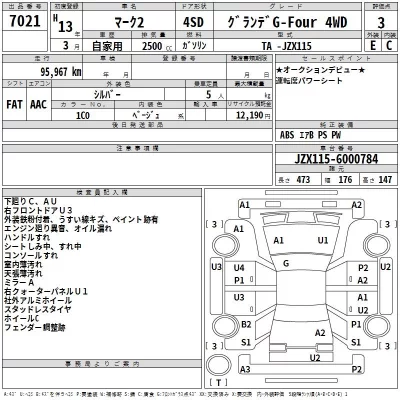 Toyota MARK II  с аукциона в Японии