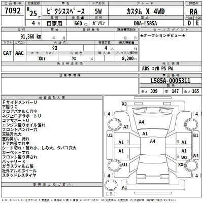 Toyota PIXIS SPACE  с аукциона в Японии