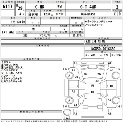 Toyota C-HR  с аукциона в Японии