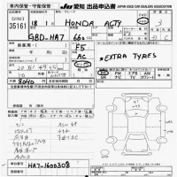 Honda ACTY TRUCK лот № 35161 оценка 3  с аукциона в Японии 9