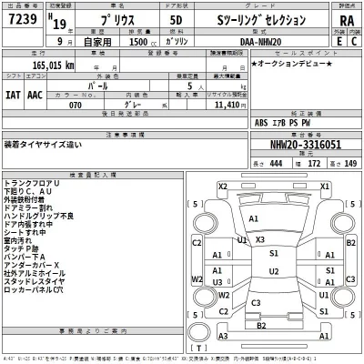 Toyota Prius  с аукциона в Японии