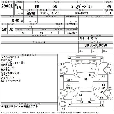 Toyota BB  с аукциона в Японии