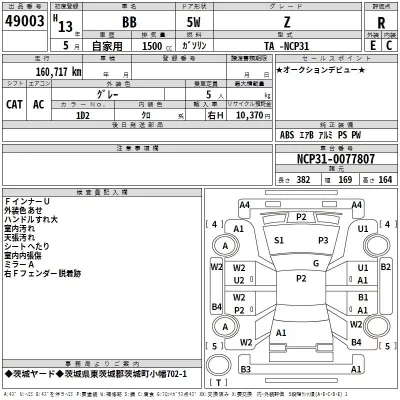 Toyota BB  с аукциона в Японии