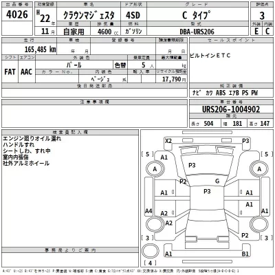 Toyota CROWN  с аукциона в Японии