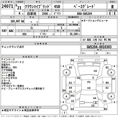 Toyota CROWN  с аукциона в Японии