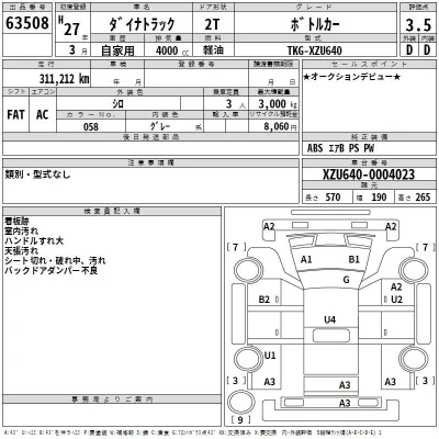 Toyota DYNA  с аукциона в Японии