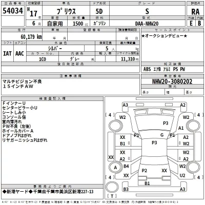 Toyota Prius  с аукциона в Японии