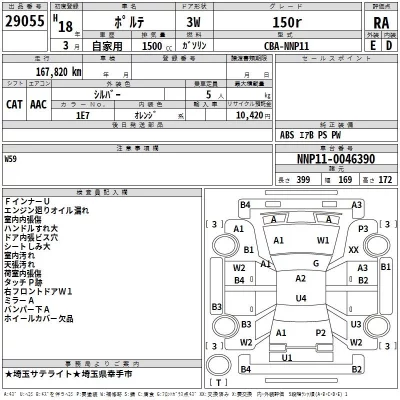 Toyota PORTE  с аукциона в Японии