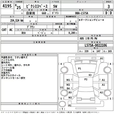 Toyota PIXIS SPACE  с аукциона в Японии