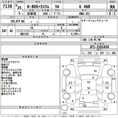 Honda N BOX PLUS  с аукциона в Японии