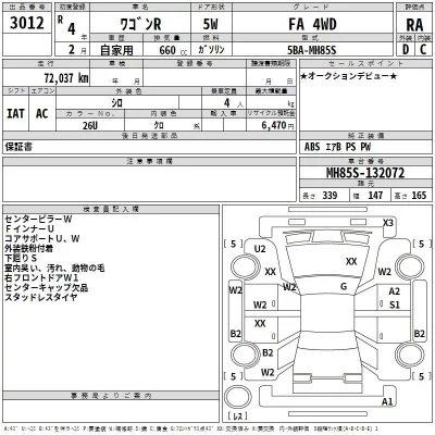Suzuki WAGON R  с аукциона в Японии