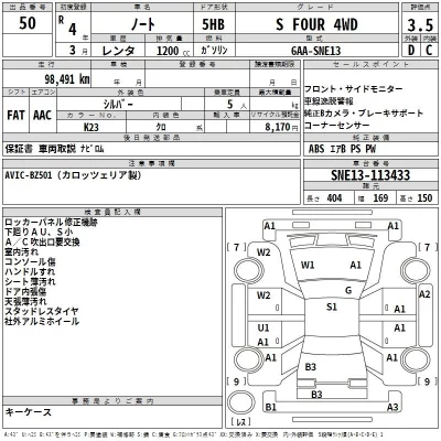 Nissan NOTE  с аукциона в Японии