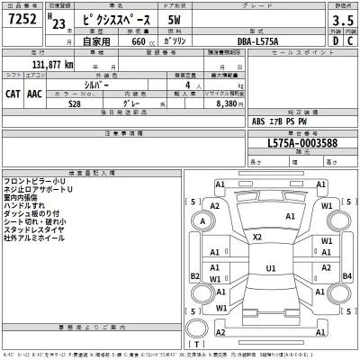 Toyota PIXIS SPACE  с аукциона в Японии
