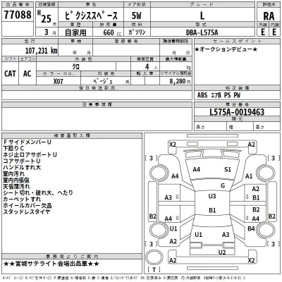 Toyota PIXIS SPACE  с аукциона в Японии