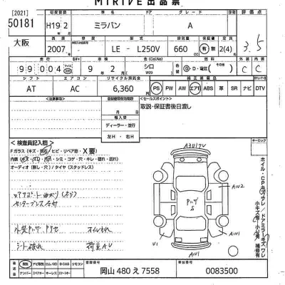 Daihatsu MIRA  с аукциона в Японии