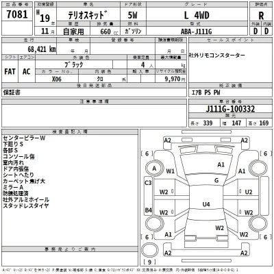 Daihatsu TERIOS KID  с аукциона в Японии