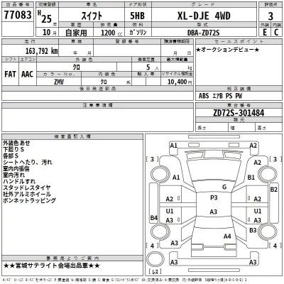 Suzuki SWIFT  с аукциона в Японии