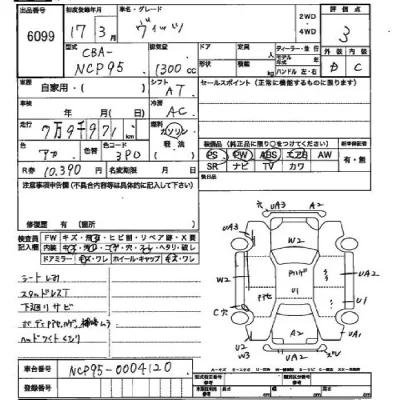 Toyota VITZ  с аукциона в Японии