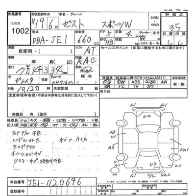 Honda ZEST  с аукциона в Японии