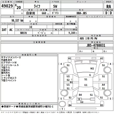 Honda LIFE  с аукциона в Японии