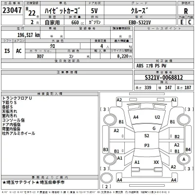 Daihatsu HIJET VAN  с аукциона в Японии