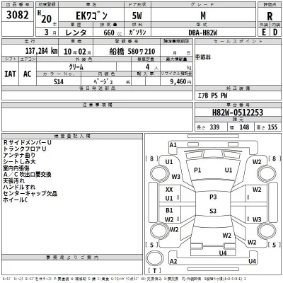 Mitsubishi EK WAGON  с аукциона в Японии
