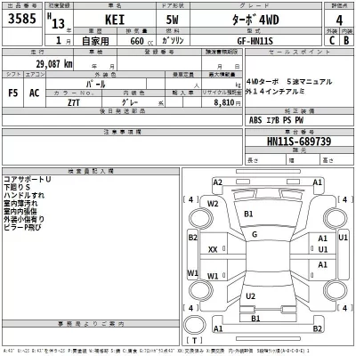 Suzuki KEI  с аукциона в Японии