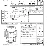 Mitsubishi EK WAGON лот № 3081 оценка 3.5  с аукциона в Японии 6