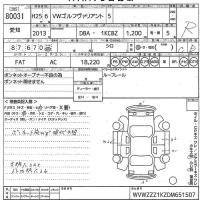 Volkswagen GOLF VARIANT лот № 80031 оценка R  с аукциона в Японии 10