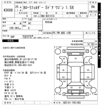 Toyota COROLLA FIELDER лот № 43008 оценка RA  с аукциона в Японии 10