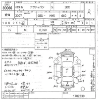 Honda ACTY VAN лот № 80066 оценка R  с аукциона в Японии 10