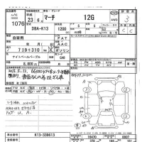 Nissan MARCH лот № 1076 оценка 3  с аукциона в Японии 7
