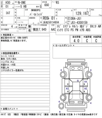 Honda N ONE лот № 3024 оценка 4  с аукциона в Японии 5