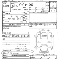 Peugeot 207 лот № 5049 оценка 3  с аукциона в Японии 8