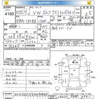 Volkswagen Golf лот № 4195 оценка 3.5  с аукциона в Японии 5