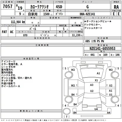 Toyota COROLLA AXIO  с аукциона в Японии