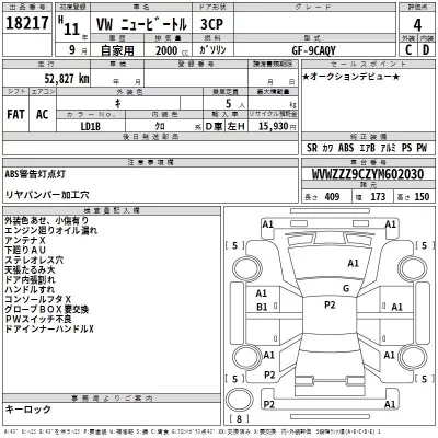 Volkswagen NEW BEETLE  с аукциона в Японии