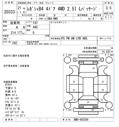 Subaru LEGACY B4